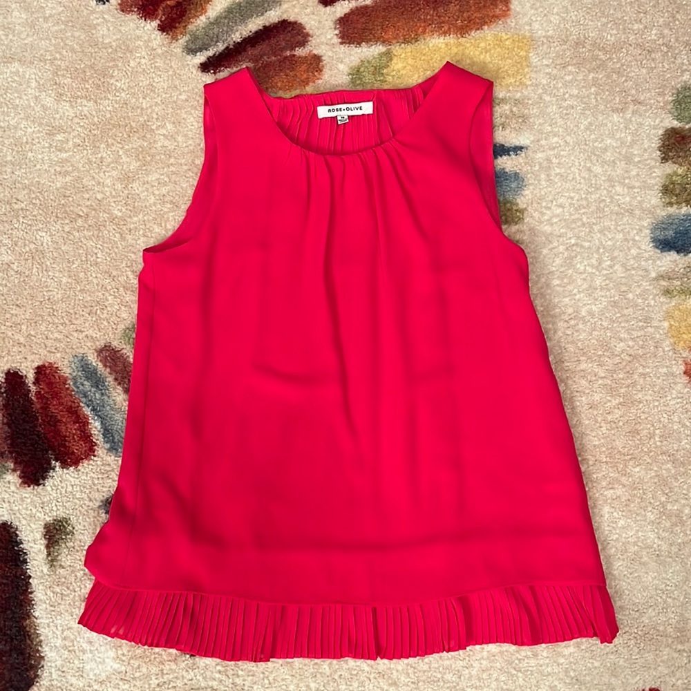 Rose + Olive pink dressy tank top